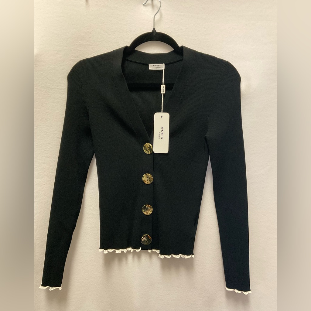 Akris Punto Black Knit Cardigan